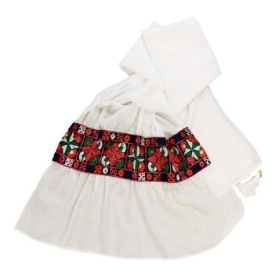 Châle Baloutche Brodé pour Femme Blanc