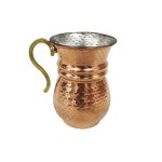 Tasse persane en cuivre – Fabriquée à la main avec anse pour boissons froides – Martelée Barik