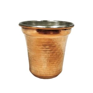 Tasse persane en cuivre – Fabriquée à la main avec anse pour boissons froides – Martelée Farin