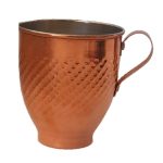 Tasse persane en cuivre – Fabriquée à la main avec anse pour boissons froides – Martelée Fenjani