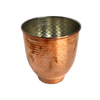 Tasse persane en cuivre – Fabriquée à la main avec anse pour boissons froides – Martelée Kebrya