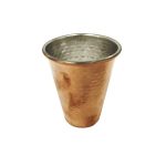 Tasse persane en cuivre – Fabriquée à la main avec anse pour boissons froides – Martelée Tina