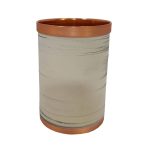 Tasse persane en cuivre – Fabriquée à la main avec anse pour boissons froides – Martelée Blanche