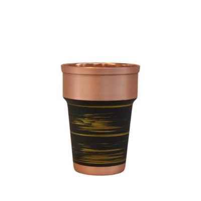 Tasse persane en cuivre – Fabriquée à la main avec anse pour boissons froides – Martelée Moderne