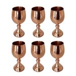 Ensemble de 6 verres à vin en cuivre persan faits à la main – Modèle martelé Ayne