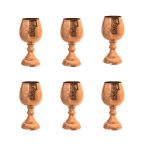 Ensemble de 6 verres à vin en cuivre persan faits à la main – Modèle martelé Shafagh        4o mini