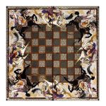 Plateau d’Échecs Khatamkari Persan Modèle Chogan