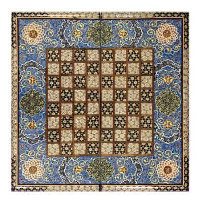 Plateau d’Échecs en Marqueterie en Bois Persan Modèle Dorsa