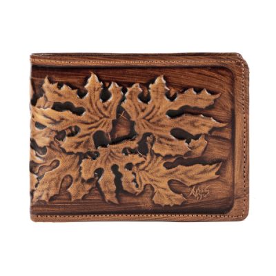 Portefeuille Cuir Perse Bifold avec Design Afra