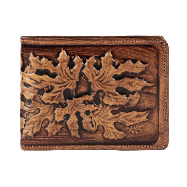 Portefeuille Cuir Perse Bifold avec Design Afra