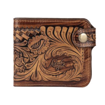 Portefeuille Cuir Perse Bifold avec Design Anil