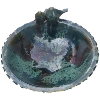 Bol décoratif en céramique bleue fait main modèle Navy Blue