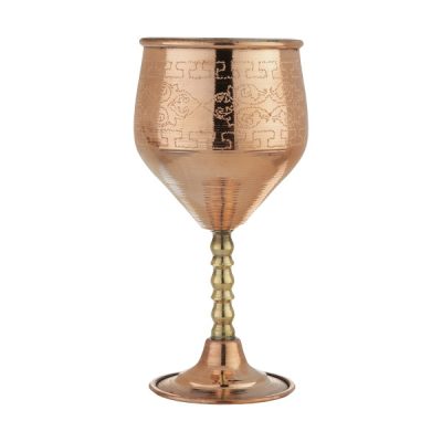 Verres à vin en cuivre persan faits à la main – Modèle martelé Vian