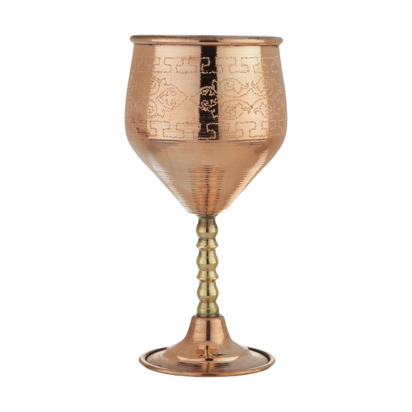 Verres à vin en cuivre persan faits à la main - Modèle martelé Vian