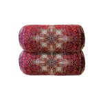 Traversin Cylindrique Traditionnel Persan avec Tissu Élégant Termeh Ghajar