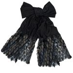 Châle en soie noire uni modèle Majlesi