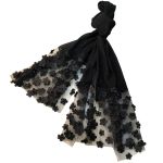 Châle en soie noire uni modèle Majlesi II