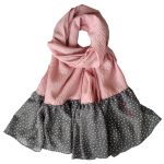 Châle en coton rose uni modèle Golin