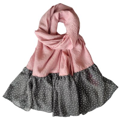 Châle en coton rose uni modèle Golin