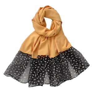 Châle en coton jaune uni Golin