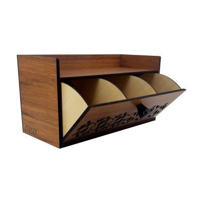 Porte-sachets de thé en bois vertical modèle Hiva
