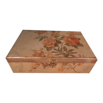 Boîte organisatrice en bois pour sachets de thé avec tiroirs Blé
