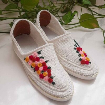 Chaussures Giveh – Chaussures traditionnelles perses respirantes faites à la main Modèle Fleur