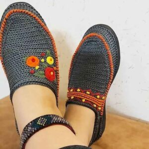 Chaussures Giveh – Chaussures traditionnelles perses respirantes faites à la main Modèle Gris