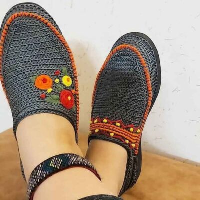 Chaussures Giveh – Chaussures traditionnelles perses respirantes faites à la main Modèle Gris