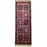 Tapis persan tribal runner noué à la main 2 mètres modèle Atila