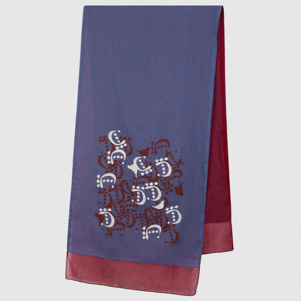 Châle imprimé perse pour femme – Calligraphie artistique légère Aseman