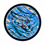 Horloge murale analogique inspirée de la Perse avec motif – Nastaliq