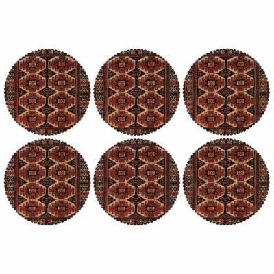 Sets de table marron en tissu Sous l’assiette – Modèle Sayeh