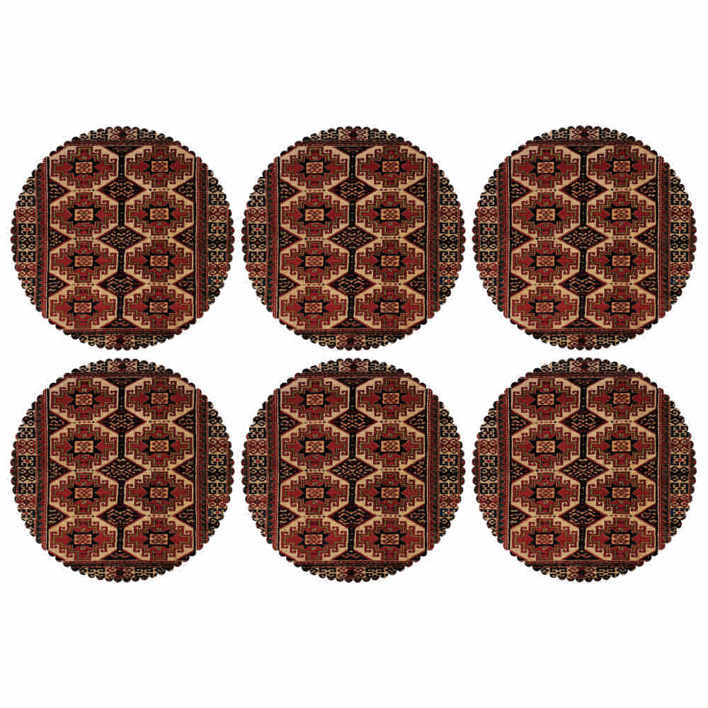 Sets de table marron en tissu Sous l'assiette – Modèle Sayeh