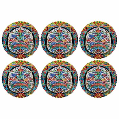Set de sets de table en tissu Sous l’assiette – Modèle Traditionnel