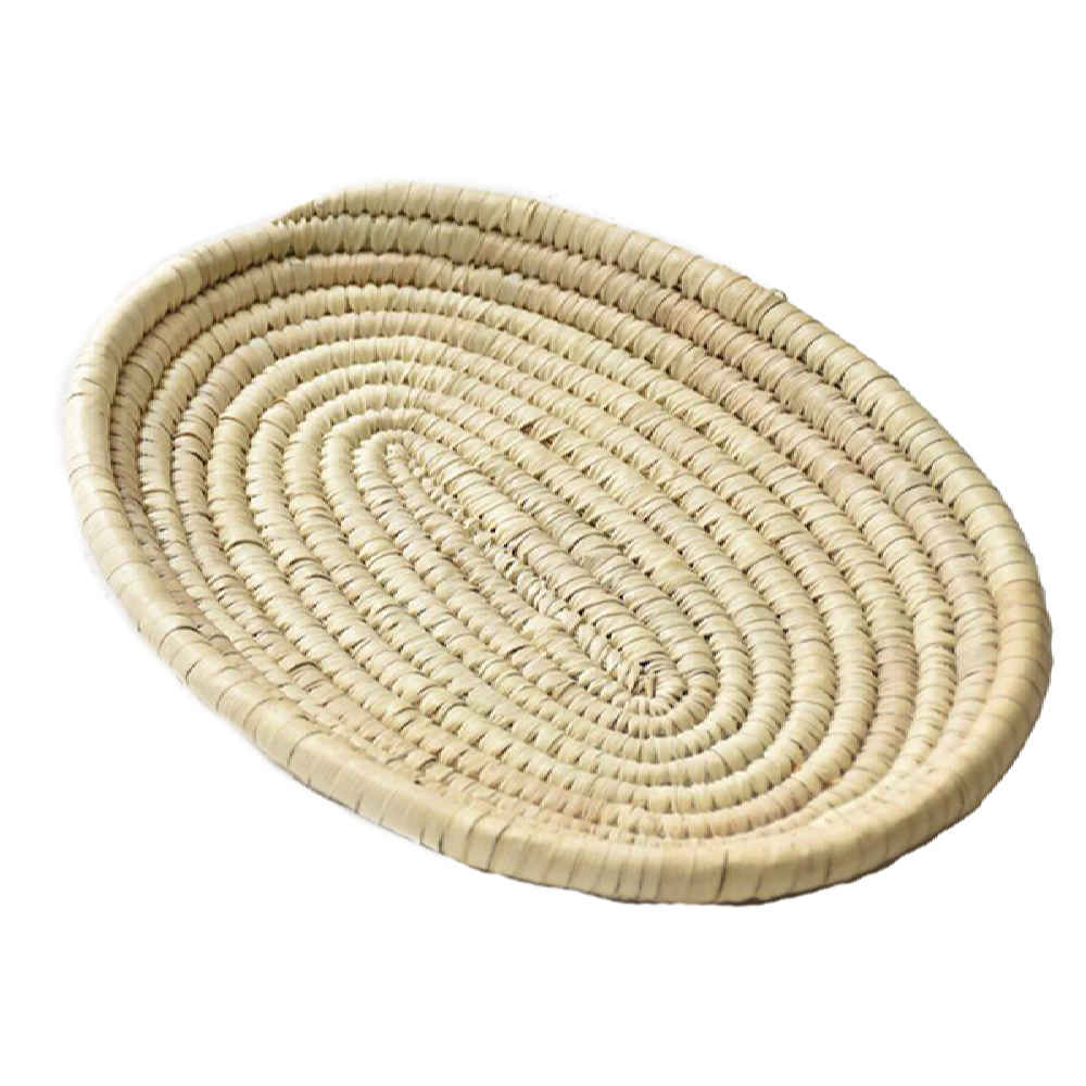 Panier en feuille de palmier tissé à la main persan modèle Sahra