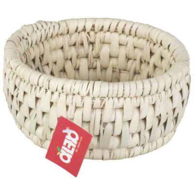 Panier de rangement en feuille de palmier tissé à la main persan modèle Zina