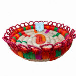 Panier de rangement en feuille de palmier tissé à la main persan modèle Sareh