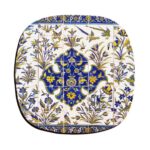 Ensemble de Dessous de Verre avec Motif Artistique d’Inspiration Persane Carreau Qajar