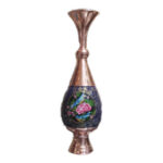 Vase en cuivre décoratif peint à la main avec émail Minakari persan Fariba