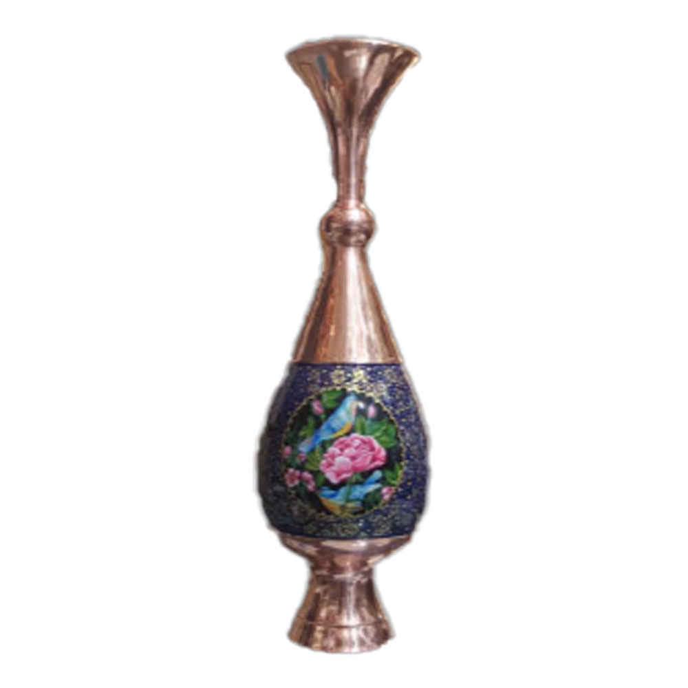 Vase en cuivre décoratif peint à la main avec émail Minakari persan Fariba