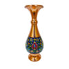 Vase en cuivre décoratif peint à la main avec émail Minakari persan Leyli
