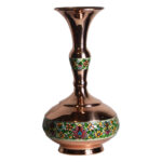 Vase en cuivre décoratif peint à la main avec émail Minakari persan Tahoora