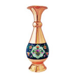Vase en cuivre décoratif peint à la main avec émail Minakari persan Parvaz