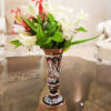 Vase en cuivre décoratif peint à la main avec émail Minakari persan Sheypoori