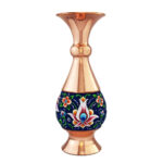 Vase en cuivre décoratif peint à la main avec émail Minakari persan Soraya