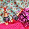 Vase en cuivre décoratif peint à la main avec émail Minakari persan Tahoora