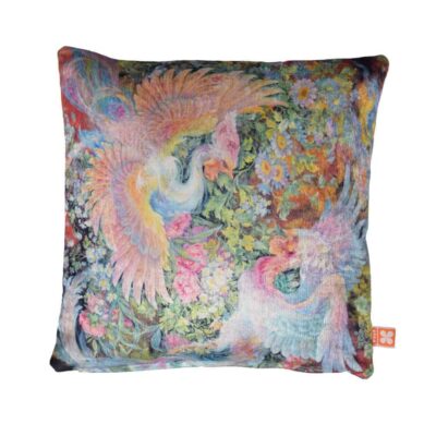 Housse de coussin en velours persan – Design Calligraphie Noire (Set de 2)