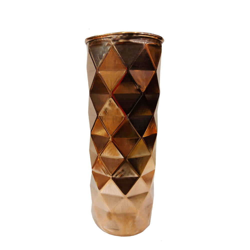 Vase décoratif persan en cuivre martelé fait main Sima