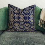 Housse de coussin en velours persan – Design Termeh imprimé (Set de 2)